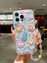 Clear Zoo Animal Print Phone Case with Stylish Hand Strap