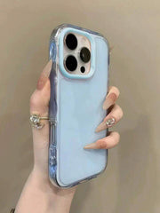 Minimalist Macaron Color Jelly Phone Case – Thick Large-Hole Design, Rounded Solid Texture & Anti-Drop Protection