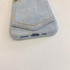 Retro Denim Style PU Leather Phone Case – Vintage Look, Modern Protection