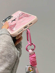 Travel Vibes Airplane Route Pink Map Phone Case – Soft, Stylish & Anti-Fall Protection