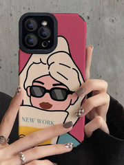 Apple Cartoon Girl Pattern Phone Case – Premium Quality for iPhone 14 Pro Max / Iphone 16 Pro Max