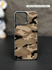 Khaki Camouflage Contrast Shockproof Phone Case – Unique Design