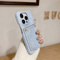 Retro Denim Style PU Leather Phone Case – Vintage Look, Modern Protection