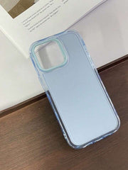 Minimalist Macaron Color Jelly Phone Case – Thick Large-Hole Design, Rounded Solid Texture & Anti-Drop Protection