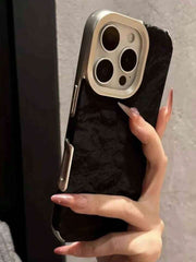 Luxury Snow Mountain Velvet Texture Phone Case – Stylish & Premium Protection