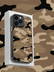 Khaki Camouflage Contrast Shockproof Phone Case – Unique Design