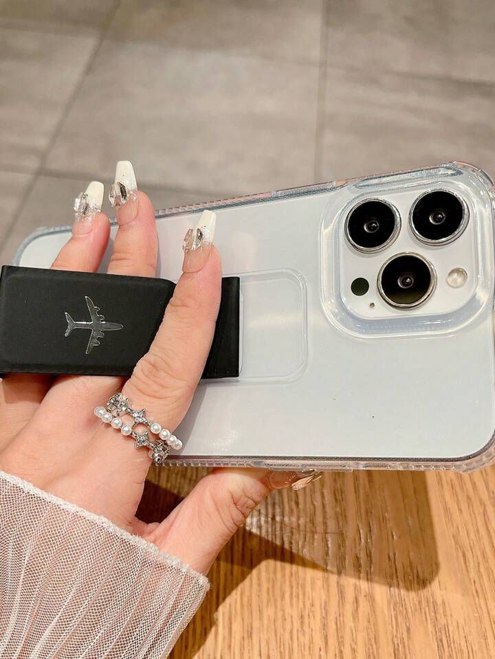 Luxury Metal Airplane Logo PU Leather Magnetic Stand Phone Case | Shockproof, Waterproof & Scratch-Resistant Cover