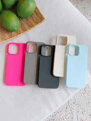 Minimalist Solid Color Silicone Phone Case | Waterproof, Shockproof & Scratch-Resistant for iPhone