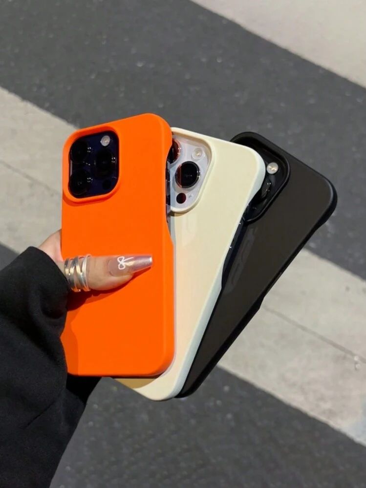 Premium Solid Colour Silicone Shockproof Phone Case – Thick, No-Frame Protection