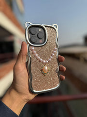 Luxury Stone Chain Case for Women – Chic & Protective