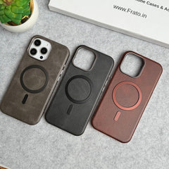 "Premium Leather MagSafe Case for iPhone – Sleek, Stylish & Wireless Charging Ready"