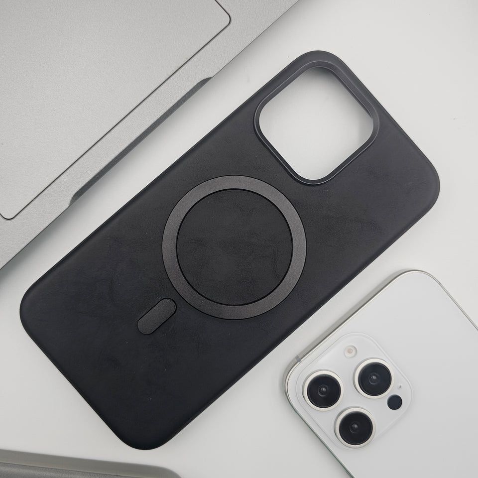 "Premium Leather MagSafe Case for iPhone – Sleek, Stylish & Wireless Charging Ready"