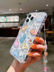 Clear Zoo Animal Print Phone Case with Stylish Hand Strap