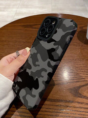 Premium Leather Camo Camera Protective Case for iPhone – Rugged Style & Full Protection